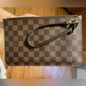 Louis Vuitton neverfull damier ebene GM pouch